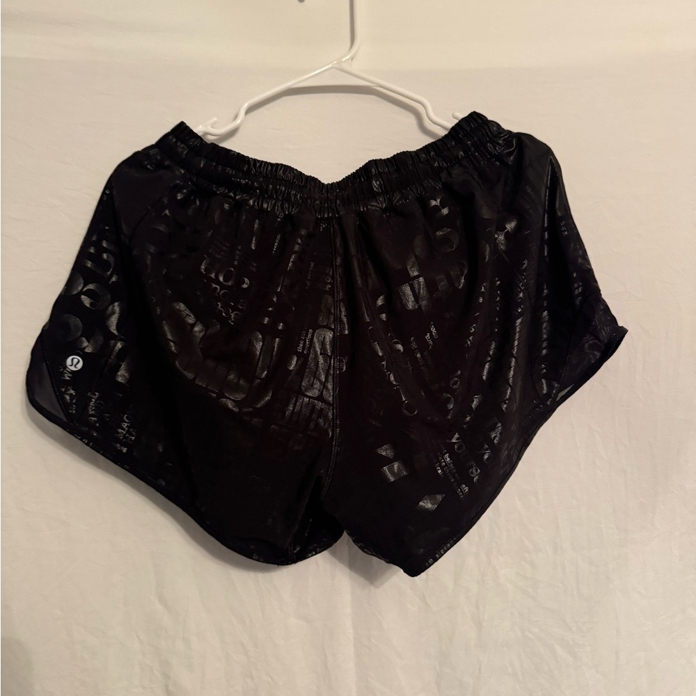 Lululemon Athletica Black Reflective shorts size 12 tall